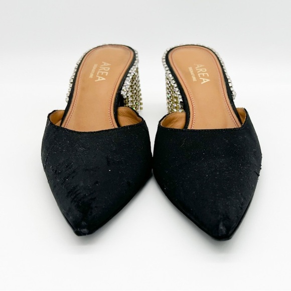 AREA NYC Crystal Fringe Kitten Party Heel Size 6 - Picture 6 of 7